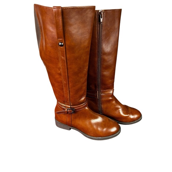 American Eagle Maisie‎ Cognac Knee High Riding Boots | Women's Size 5 1/2 W - Picture 1 of 7